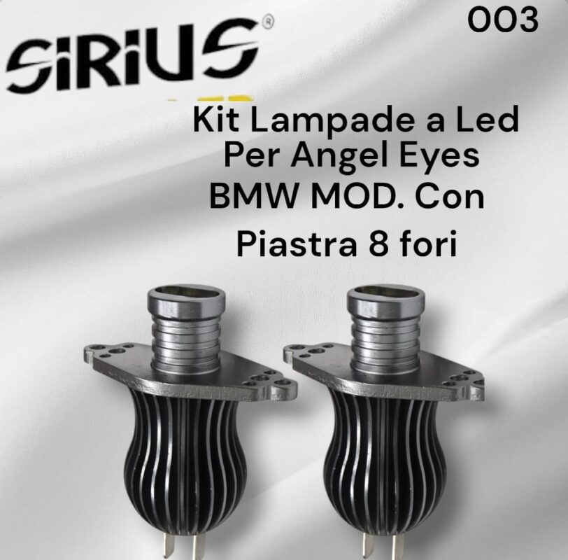 KIT LAMPADE A LED PER ANGEL EYES BMW MOD. CON PIASTRA 8 FORI