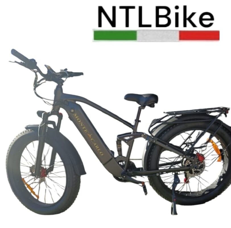 MTB BIKE ELETTRICA MODELLO MONTECARLO 1000W 48V pneumatici da 26*4.0 pollici, - immagine 2