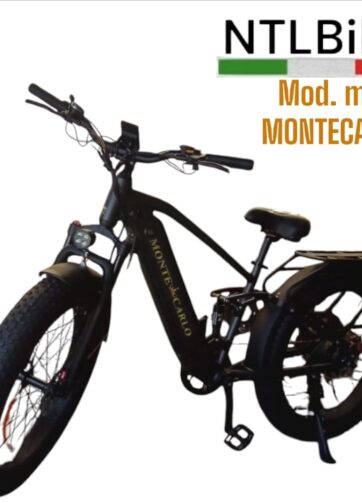 MTB BIKE ELETTRICA MODELLO MONTECARLO 1000W 48V pneumatici da 26*4.0 pollici,