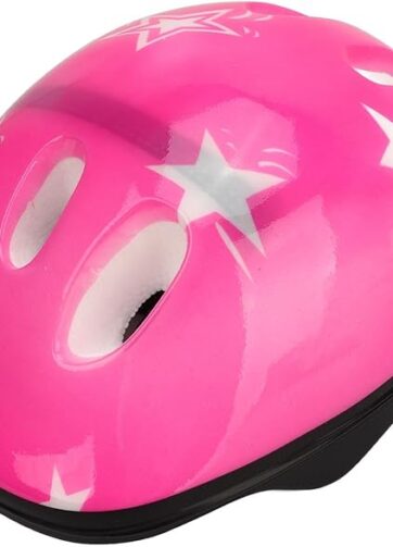 Casco da Ciclismo per Bambini con Cinturino per Bambini dai 5 Ai 14 Anni Colore ROSA